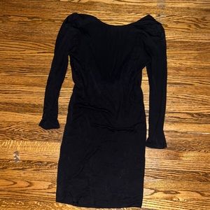 Silence + Noise black backless dress.